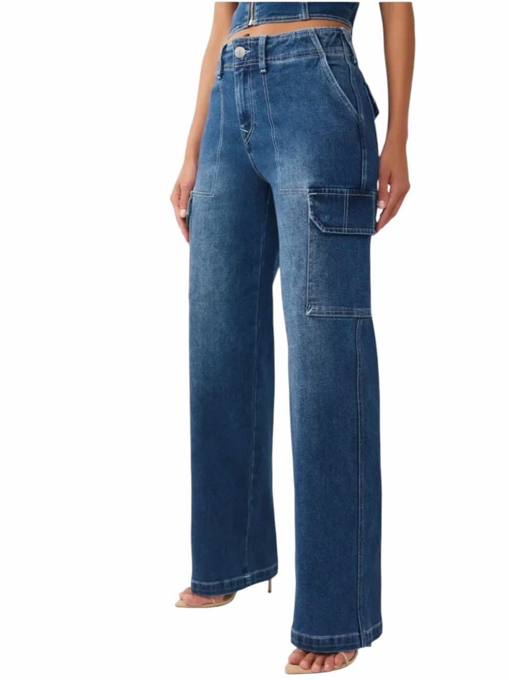 True Religion Cargo Straight Jeans Size 28 New - Picture 3 of 7